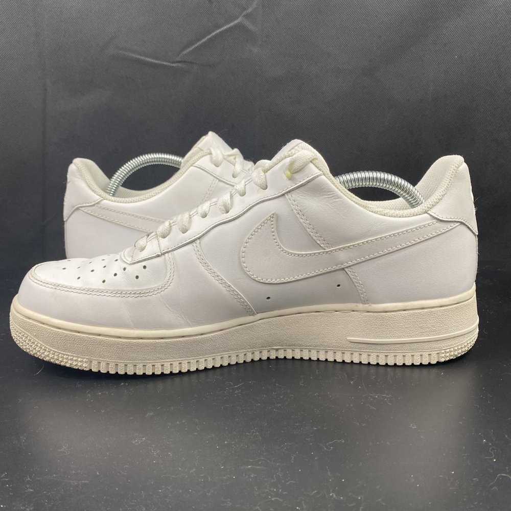 Nike Air Force 1 AF1 Leather Sneaker 31822-111 White Shoes Men Sz 10 - Picture 4 of 9